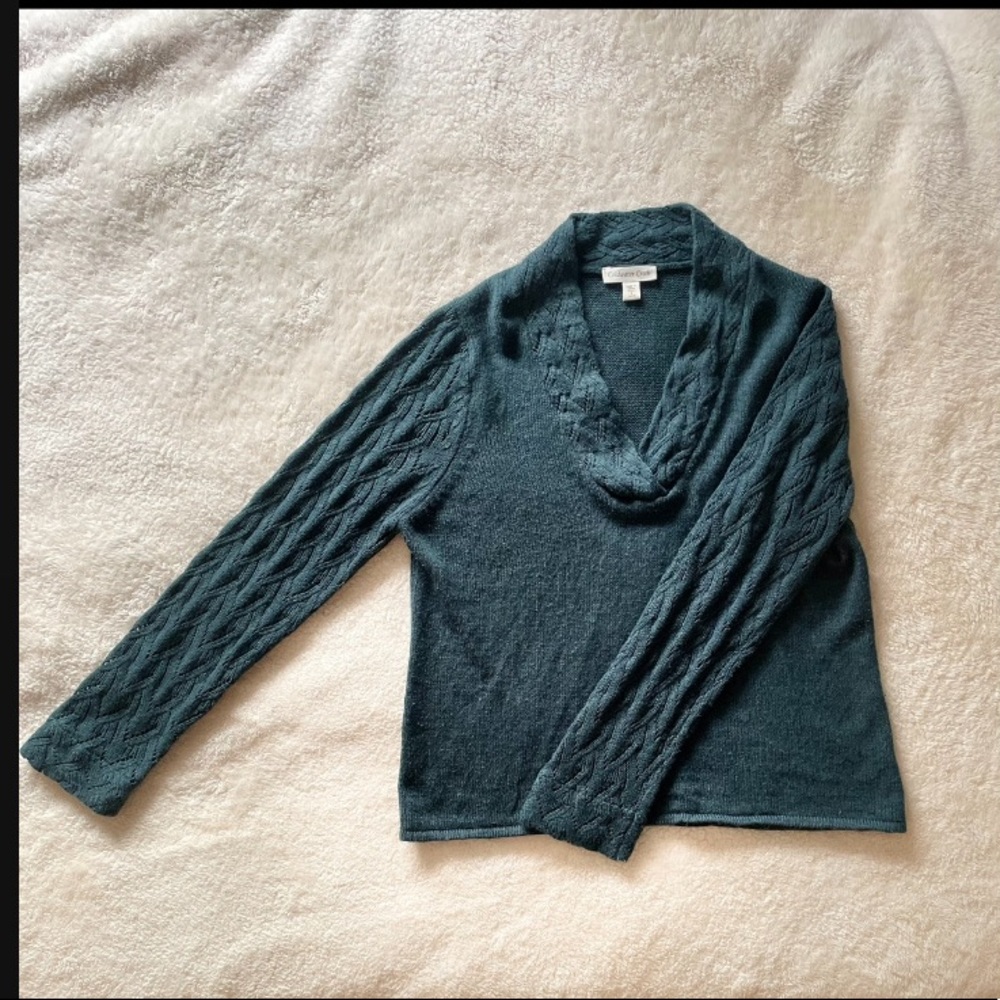 Coldwater Creek Knitted V-Neck Sweater - L